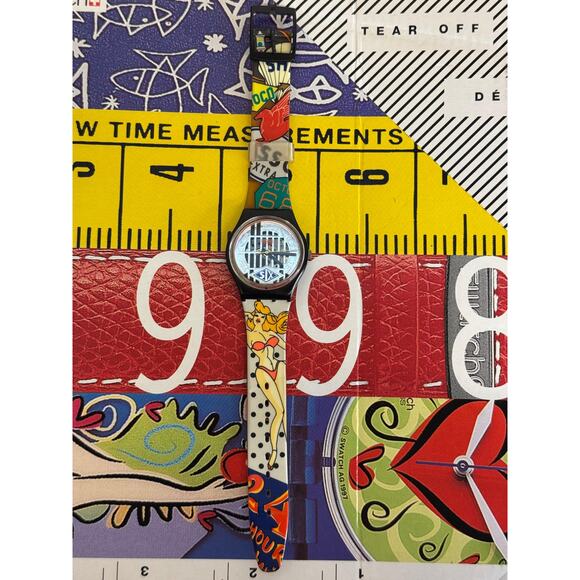 Swatch watch BIG ENUFF GB151 1993 Standard Gents New Old Stock - Picture 2 of 4